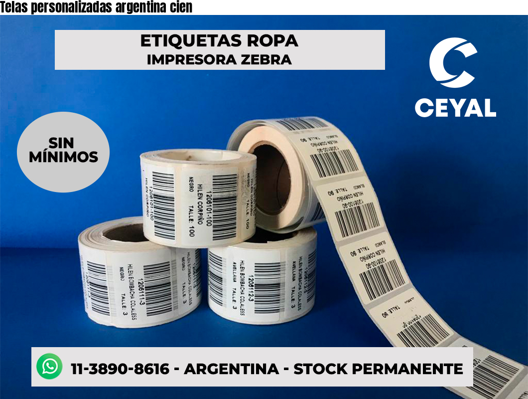 Telas personalizadas argentina cien