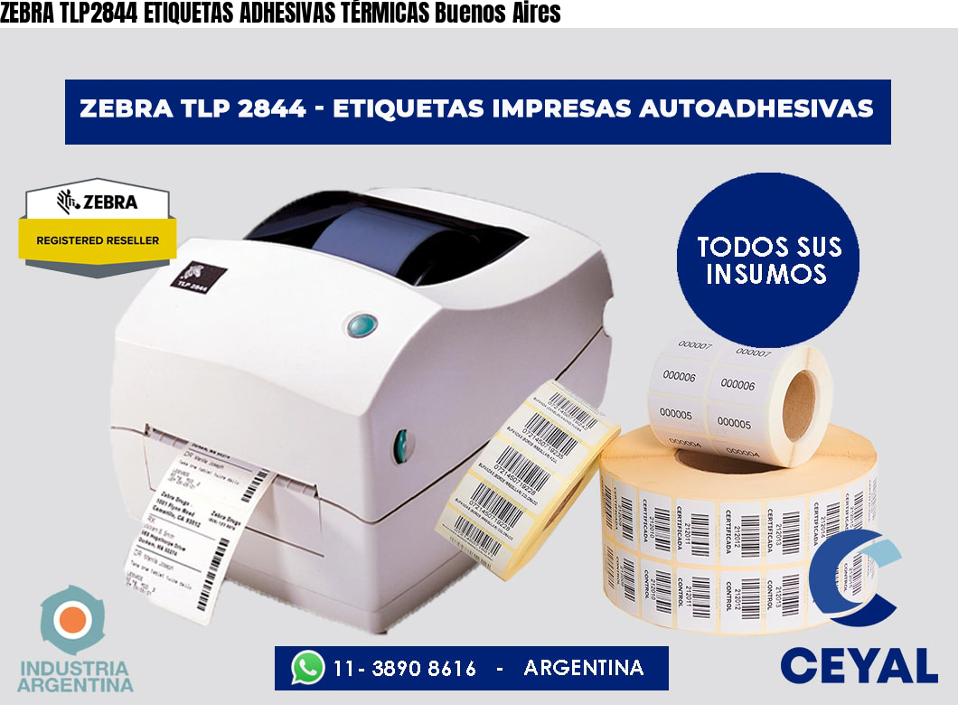 ZEBRA TLP2844 ETIQUETAS ADHESIVAS TÉRMICAS Buenos Aires