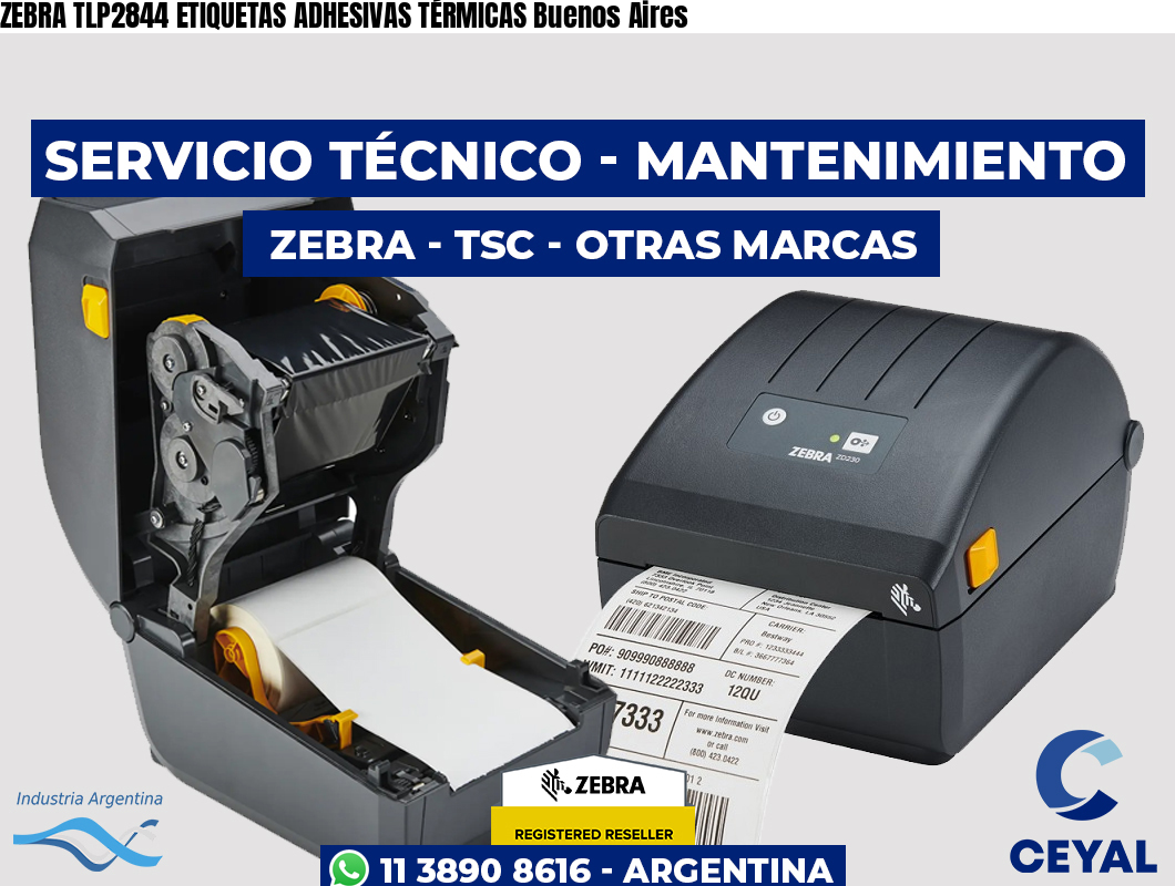 ZEBRA TLP2844 ETIQUETAS ADHESIVAS TÉRMICAS Buenos Aires