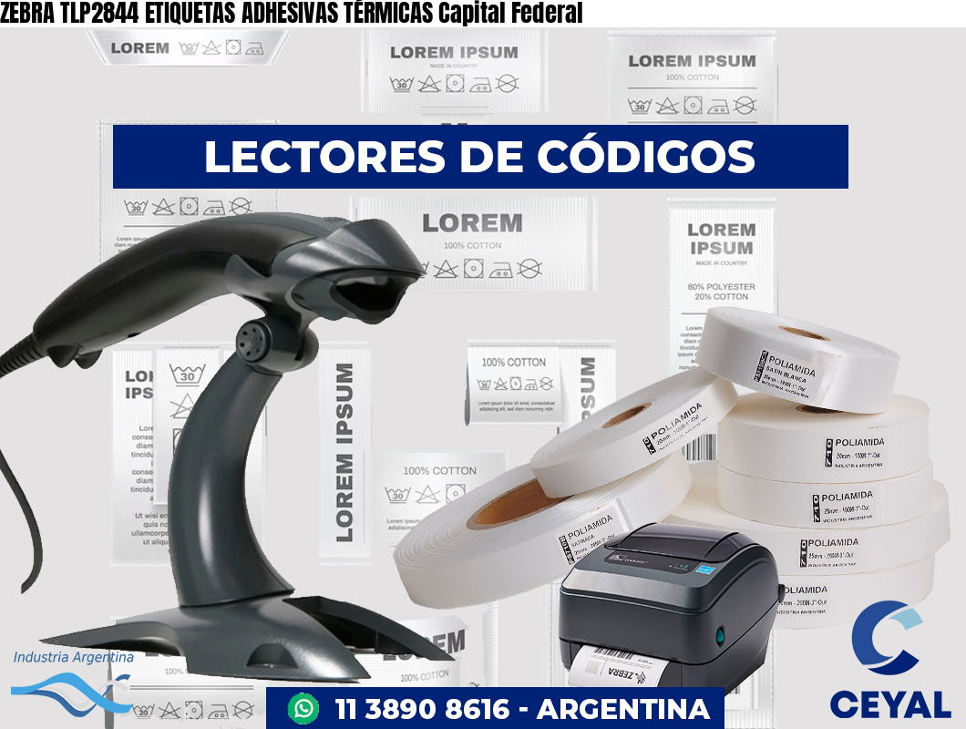 ZEBRA TLP2844 ETIQUETAS ADHESIVAS TÉRMICAS Capital Federal