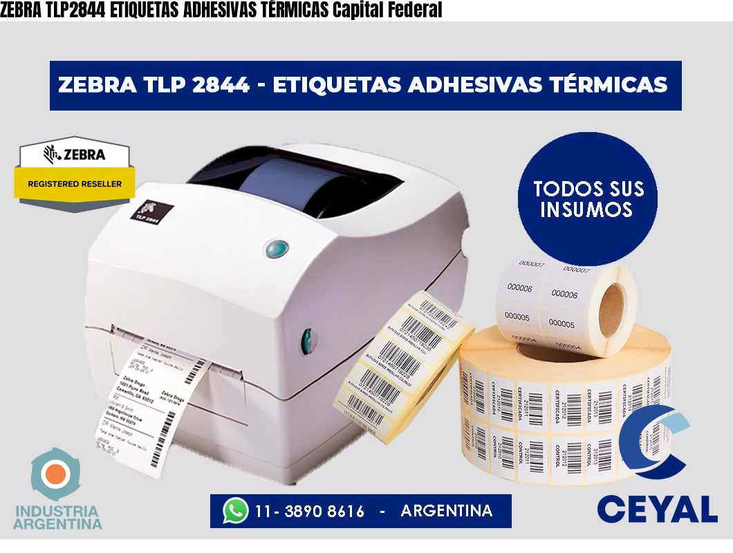 ZEBRA TLP2844 ETIQUETAS ADHESIVAS TÉRMICAS Capital Federal