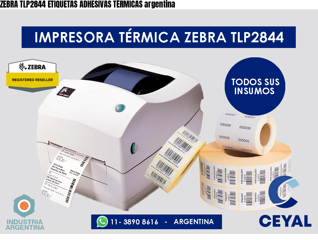 ZEBRA TLP2844 ETIQUETAS ADHESIVAS TÉRMICAS argentina