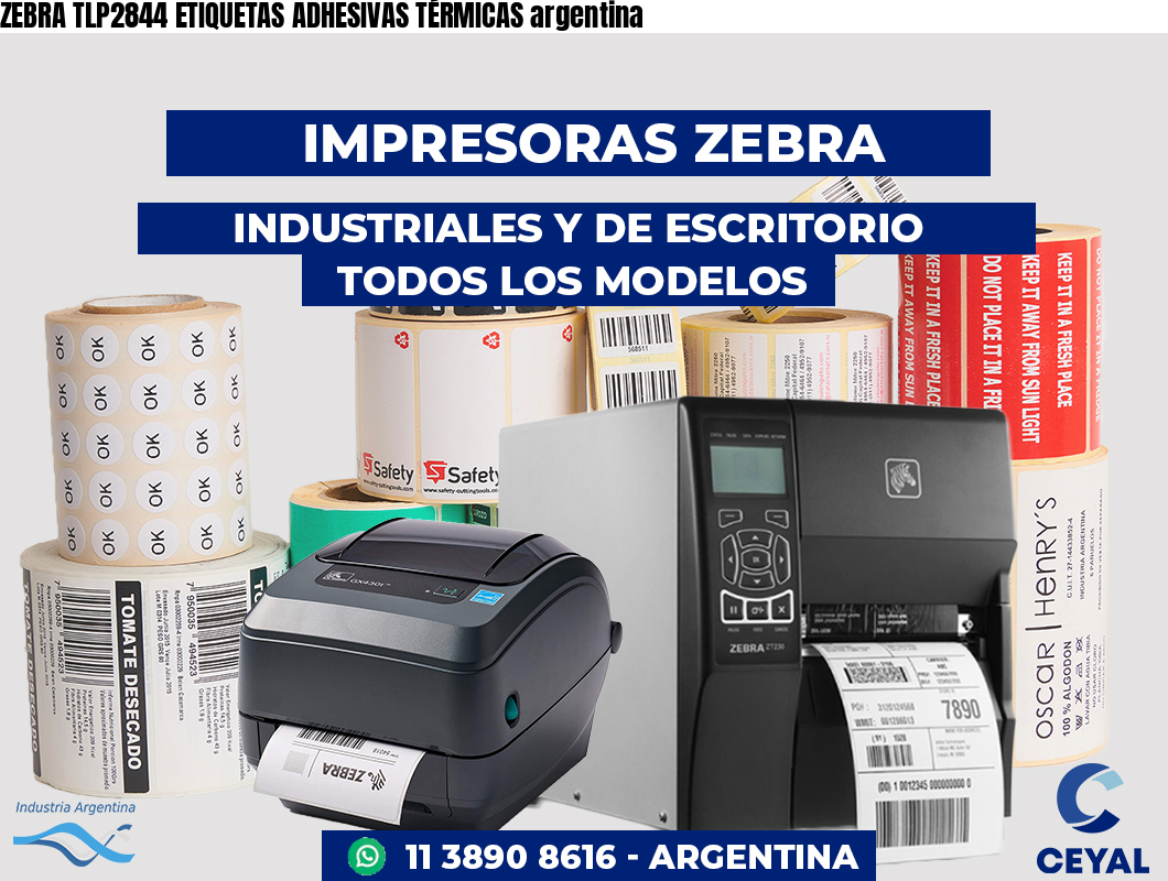 ZEBRA TLP2844 ETIQUETAS ADHESIVAS TÉRMICAS argentina