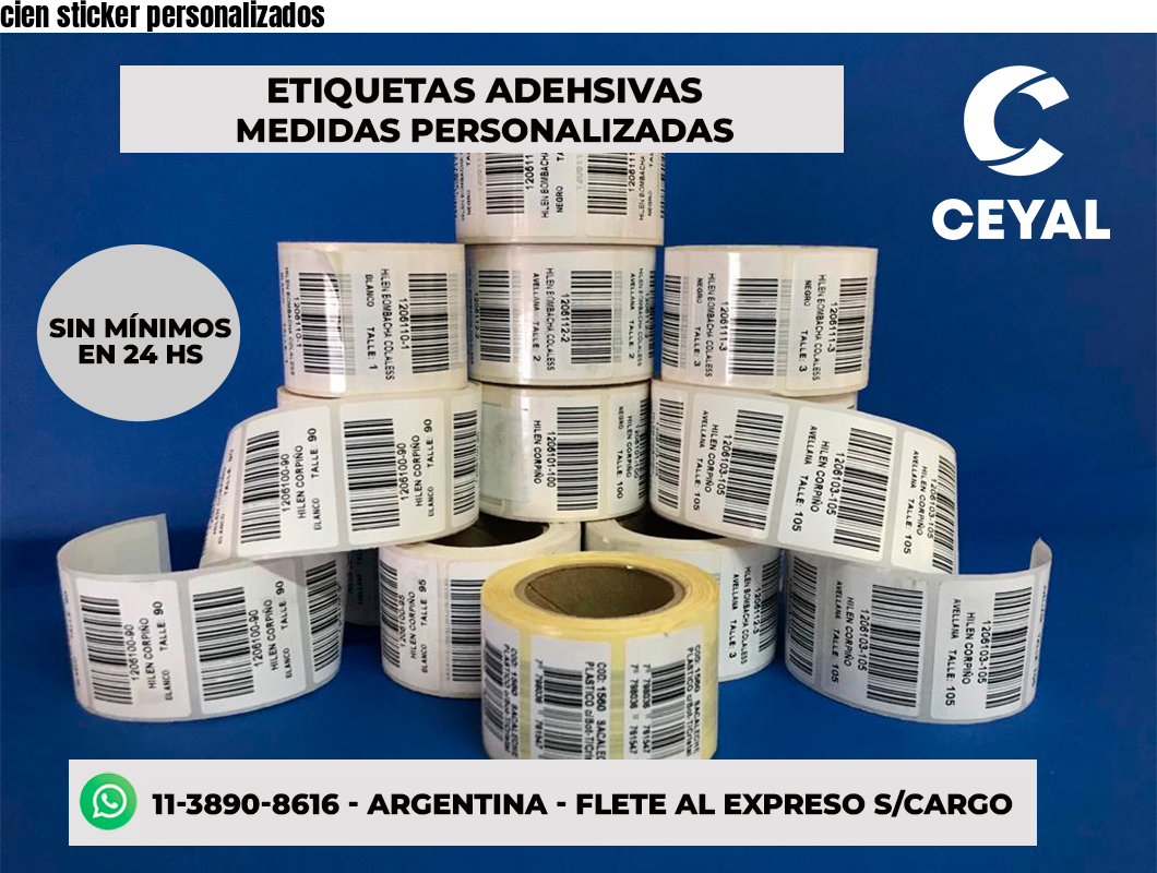 cien sticker personalizados