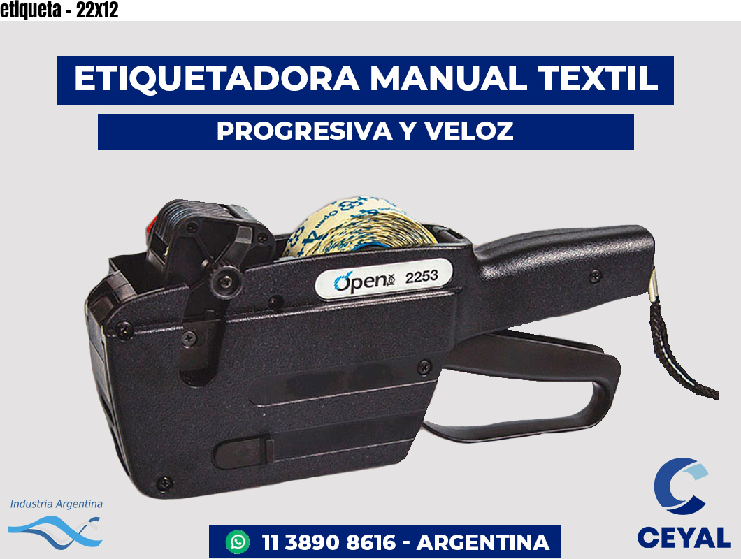 etiqueta - 22x12