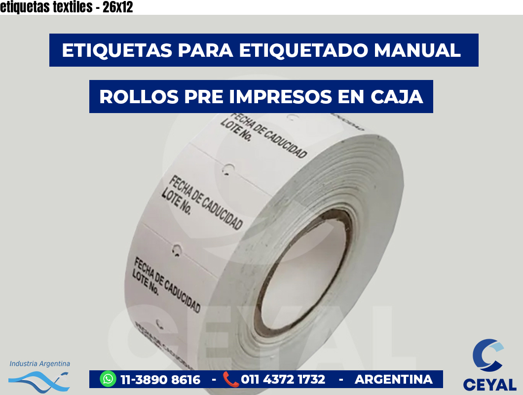 etiquetas textiles - 26x12