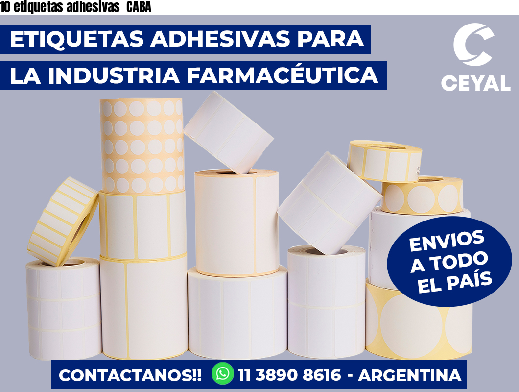 10 etiquetas adhesivas  CABA