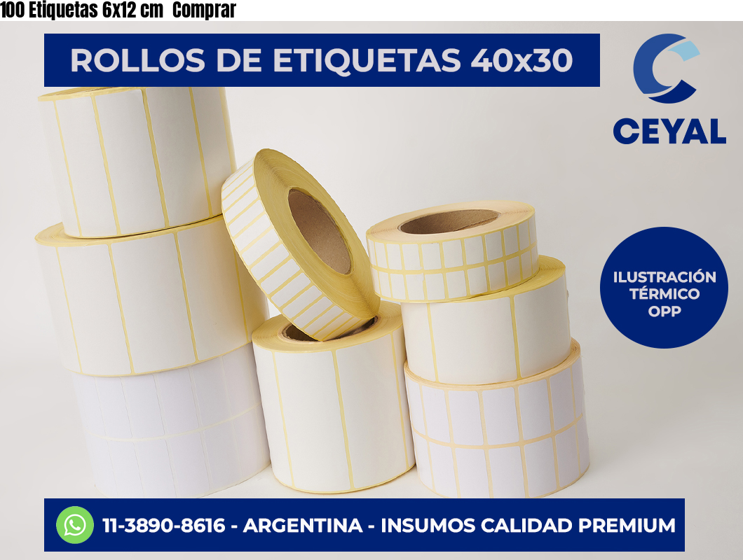 100 Etiquetas 6×12 cm  Comprar