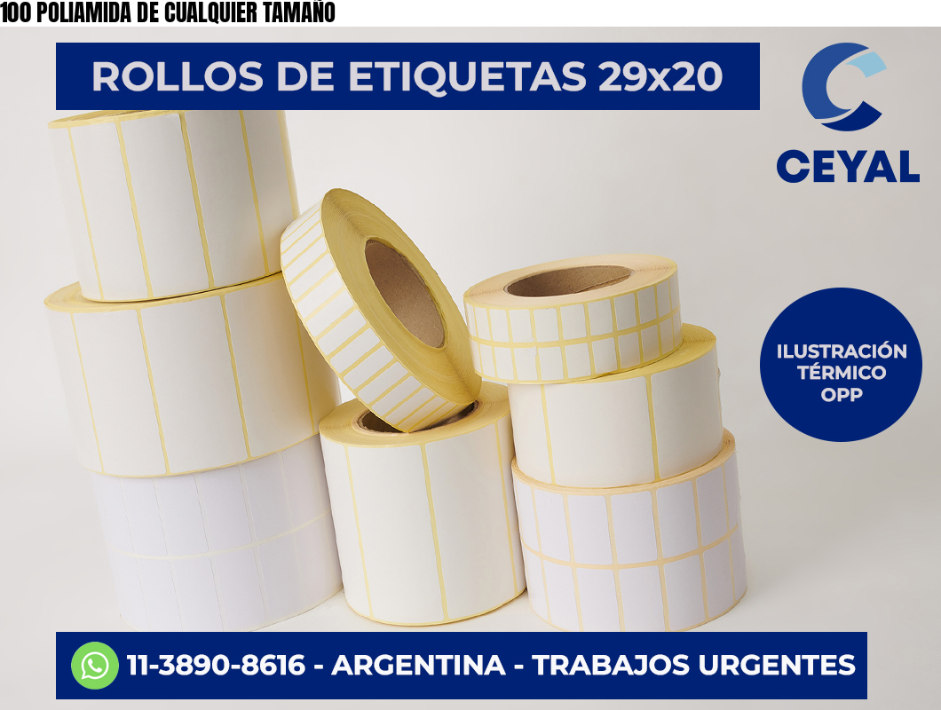 100 POLIAMIDA DE CUALQUIER TAMAÑO