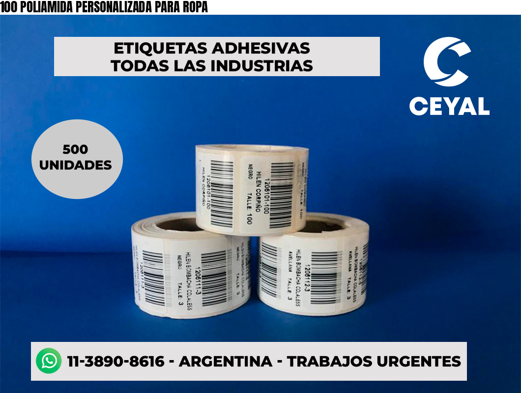 100 POLIAMIDA PERSONALIZADA PARA ROPA