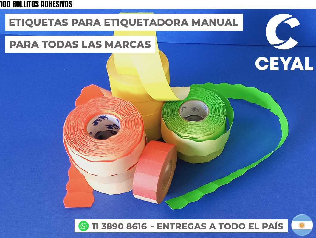 100 ROLLITOS ADHESIVOS