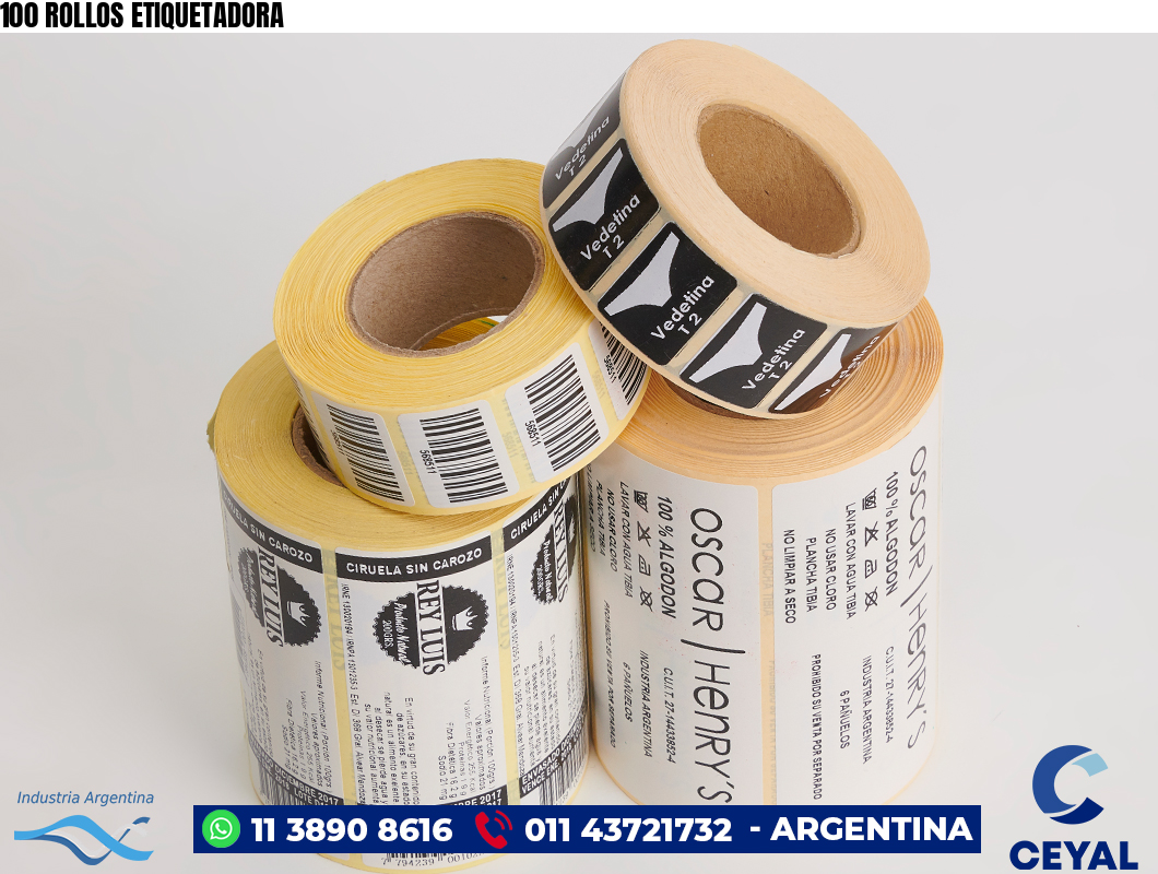 100 ROLLOS ETIQUETADORA