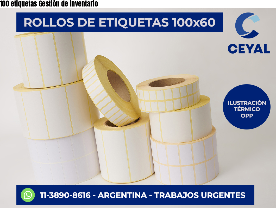 100 etiquetas Gestión de inventario