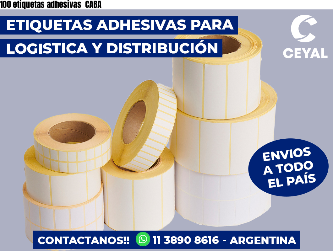 100 etiquetas adhesivas CABA