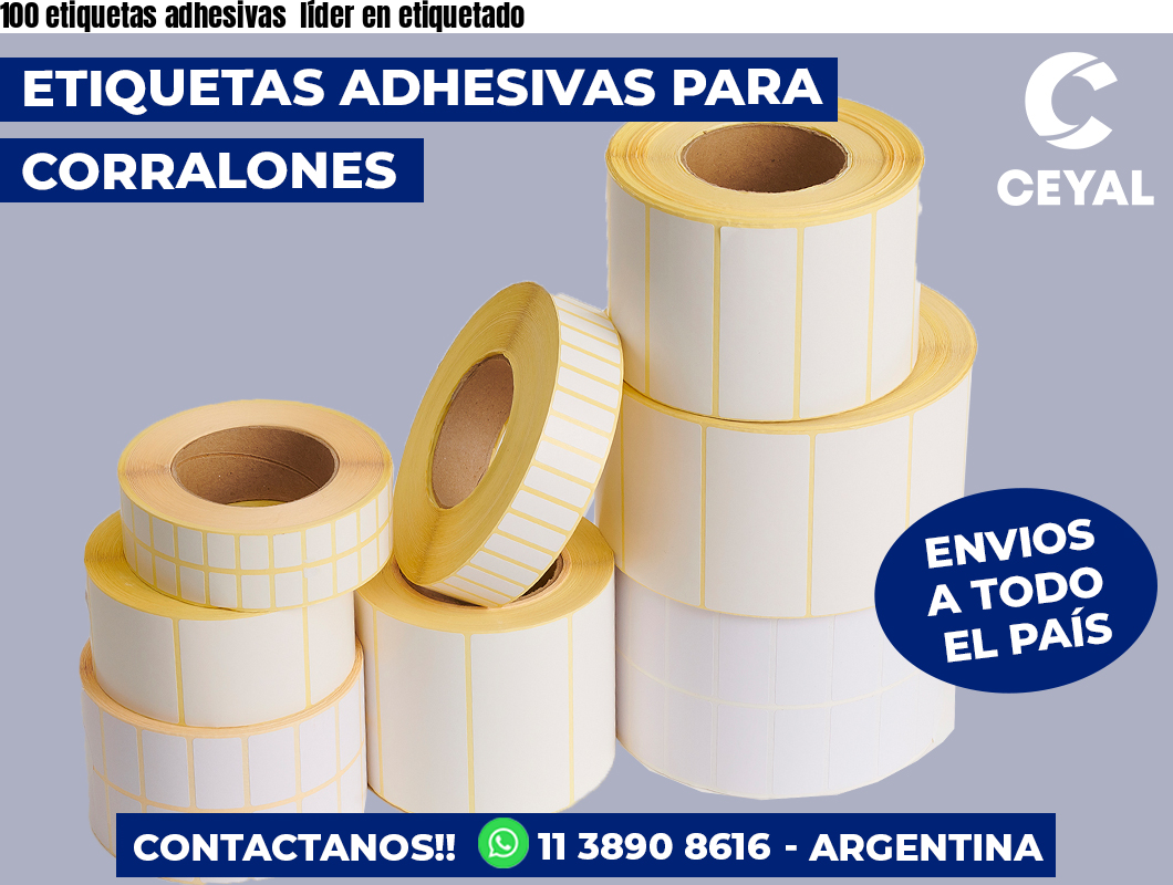 100 etiquetas adhesivas líder en etiquetado
