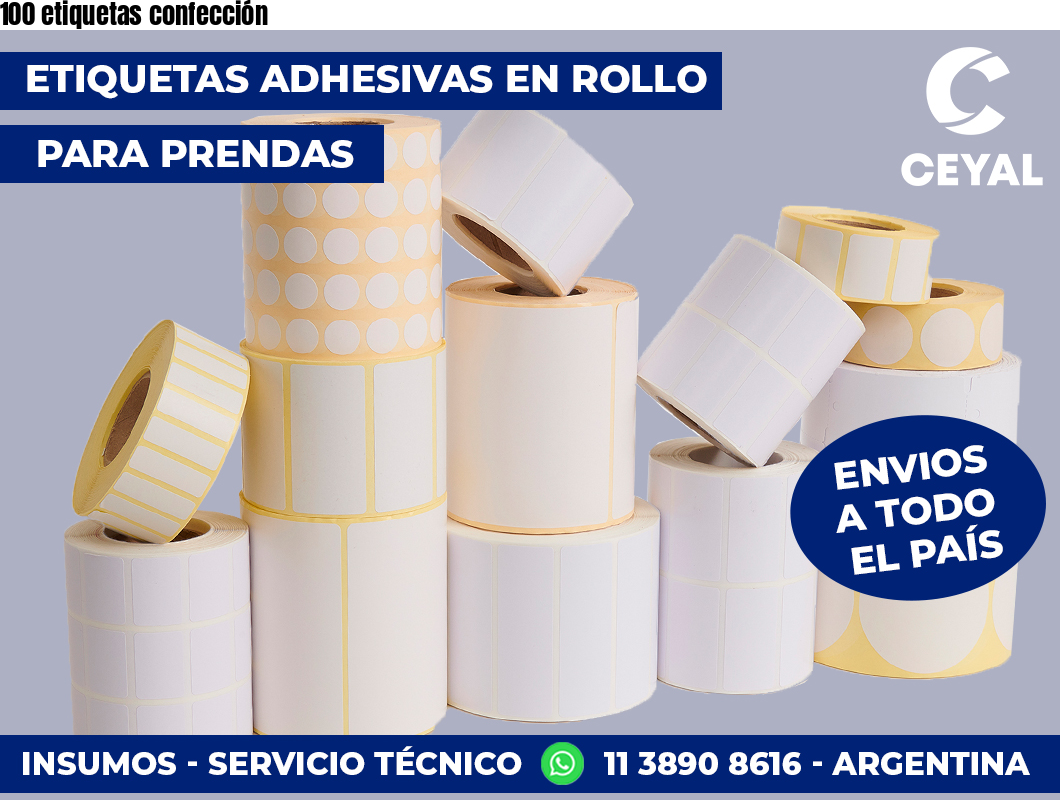 100 etiquetas confección