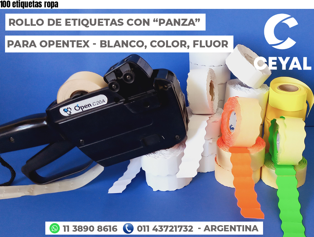 100 etiquetas ropa