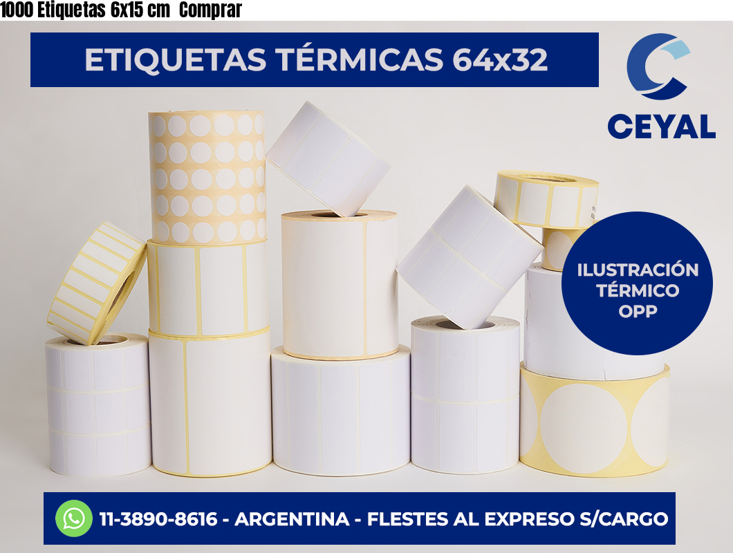 1000 Etiquetas 6×15 cm  Comprar