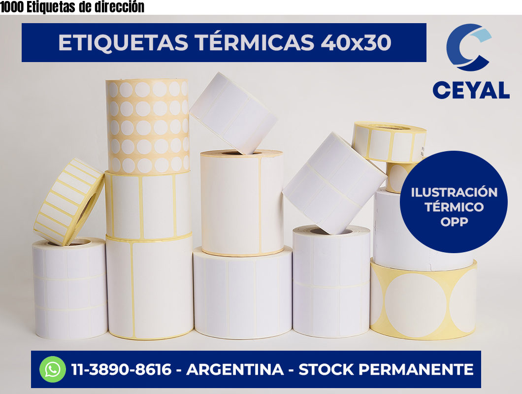 1000 Etiquetas de dirección