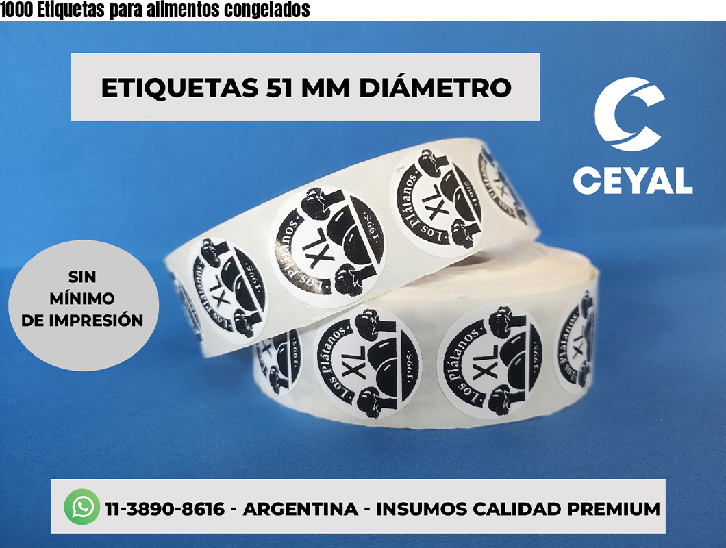 1000 Etiquetas para alimentos congelados