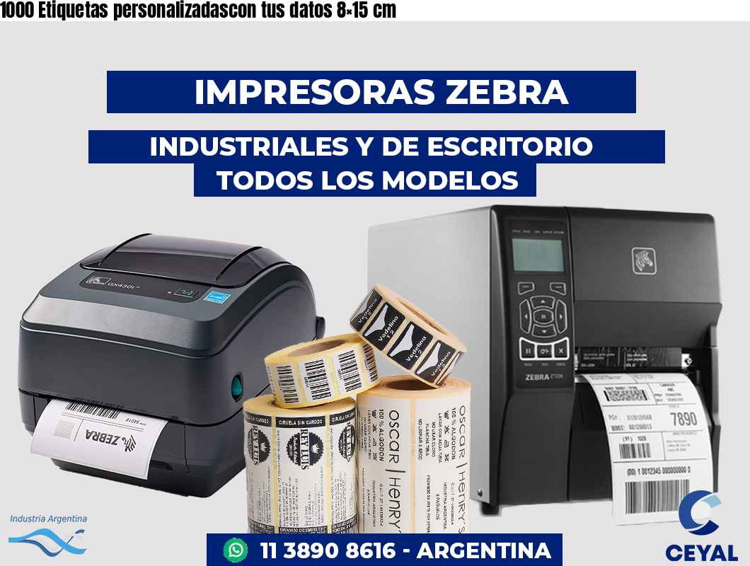 1000 Etiquetas personalizadascon tus datos 8×15 cm