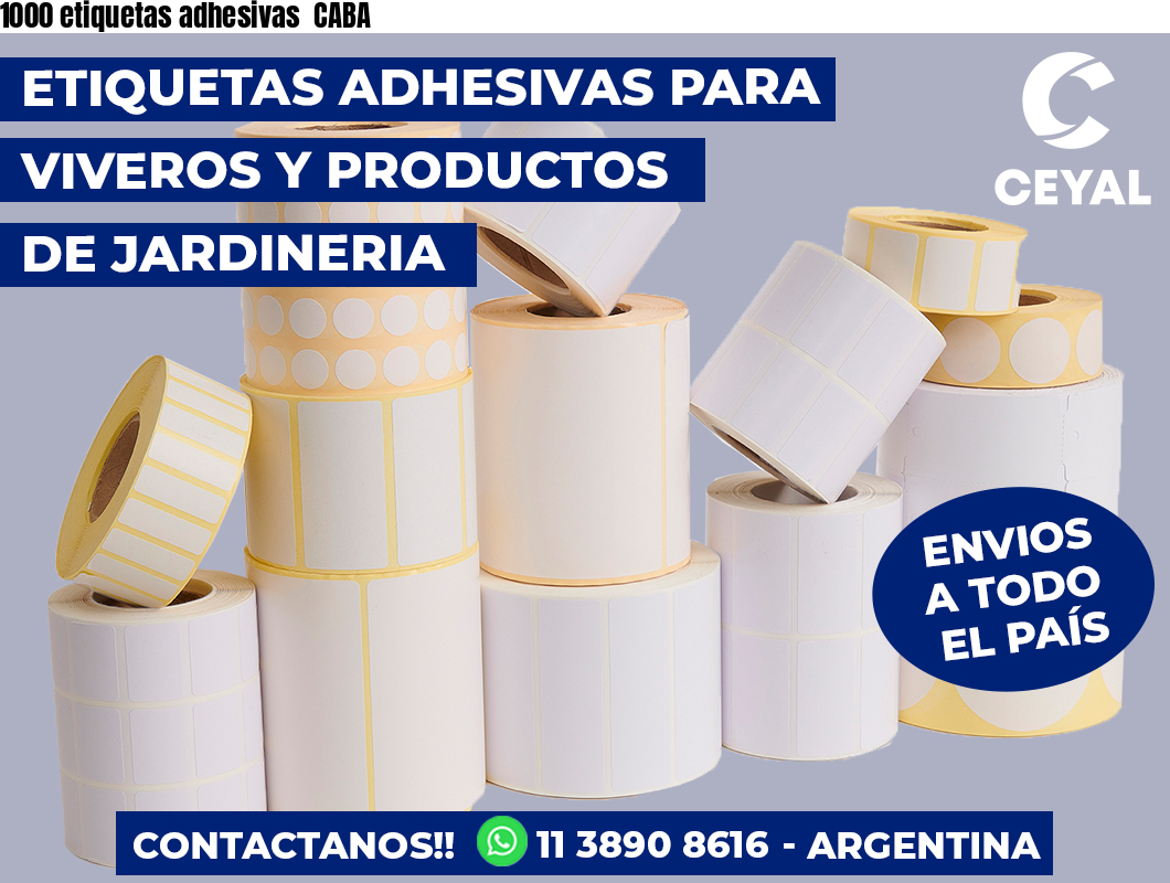 1000 etiquetas adhesivas  CABA