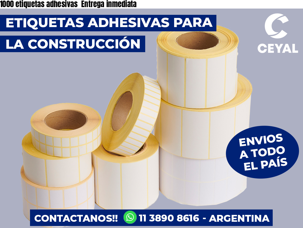 1000 etiquetas adhesivas Entrega inmediata