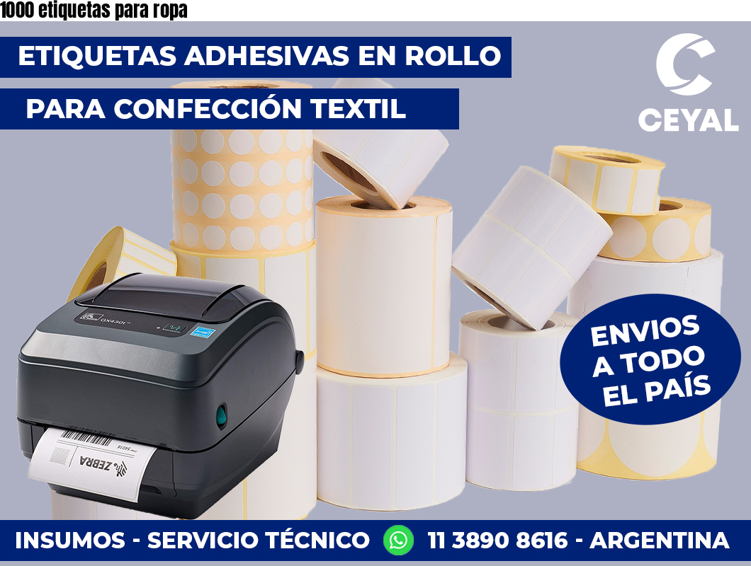1000 etiquetas para ropa