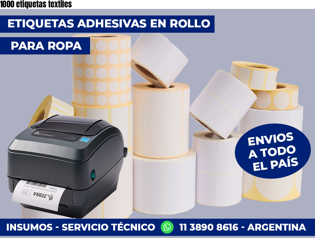 1000 etiquetas textiles