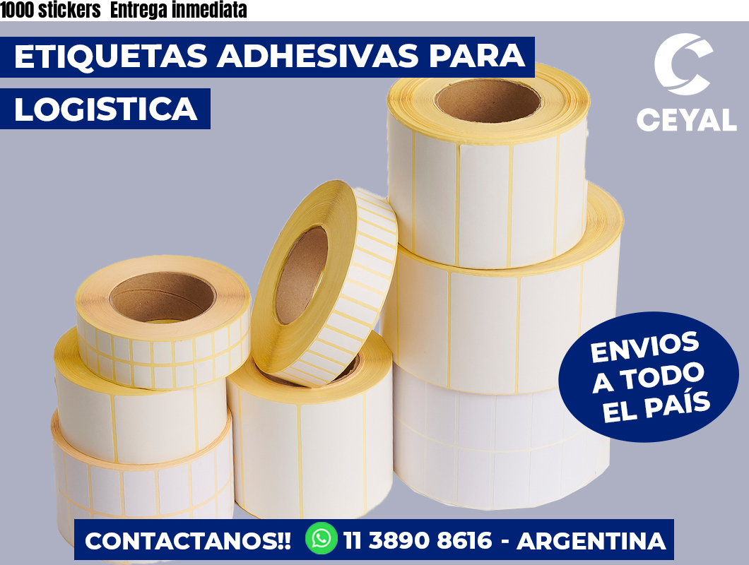 1000 stickers  Entrega inmediata