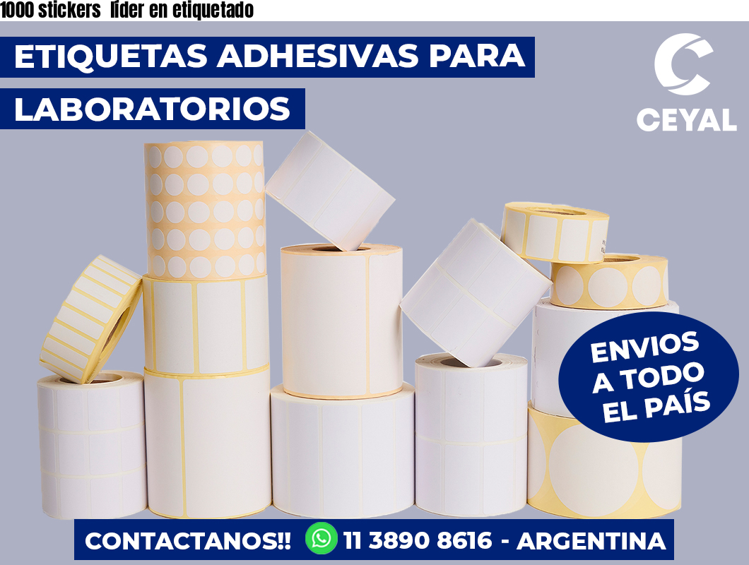 1000 stickers  líder en etiquetado