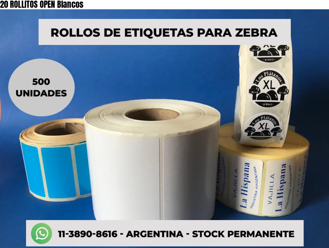 20 ROLLITOS OPEN Blancos