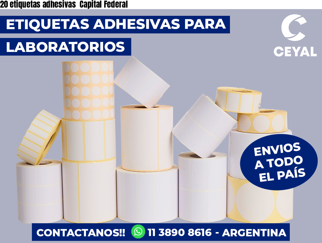 20 etiquetas adhesivas Capital Federal