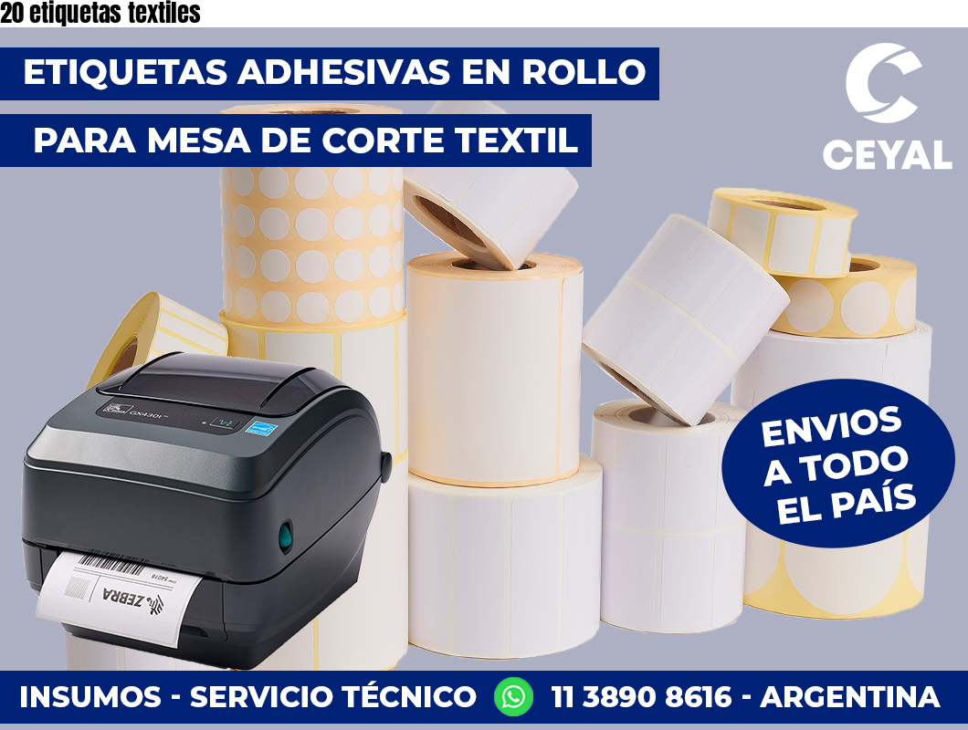 20 etiquetas textiles