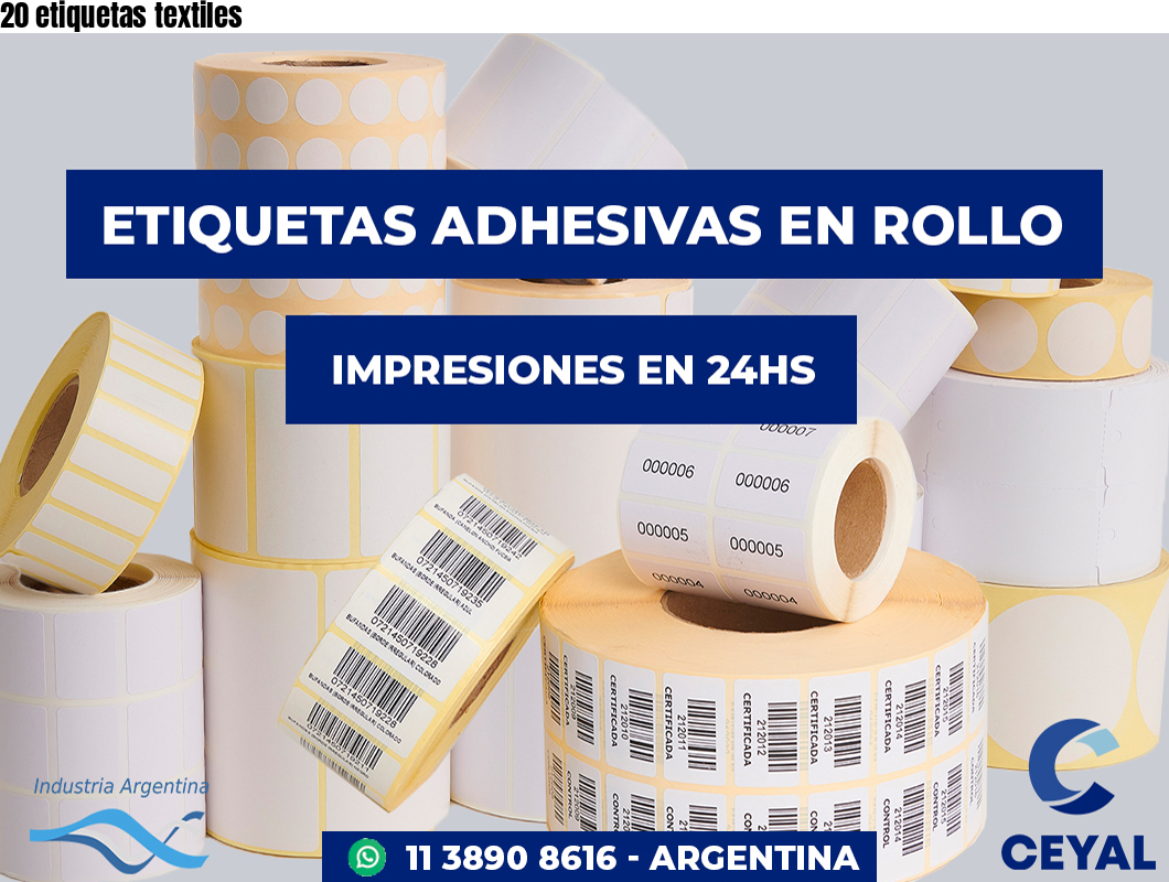 20 etiquetas textiles