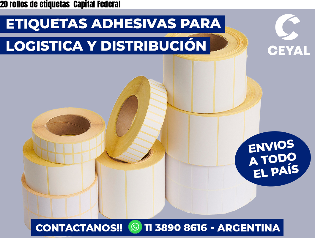 20 rollos de etiquetas  Capital Federal