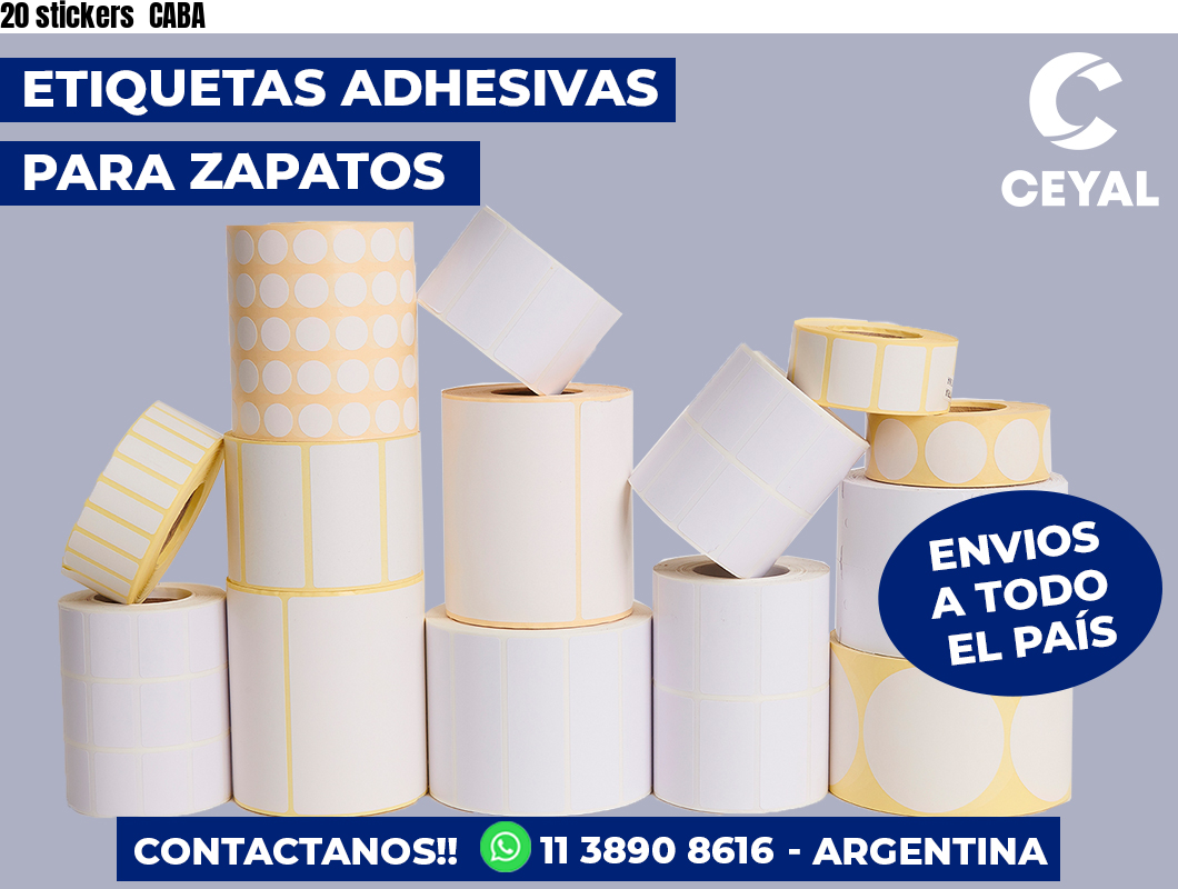 20 stickers  CABA