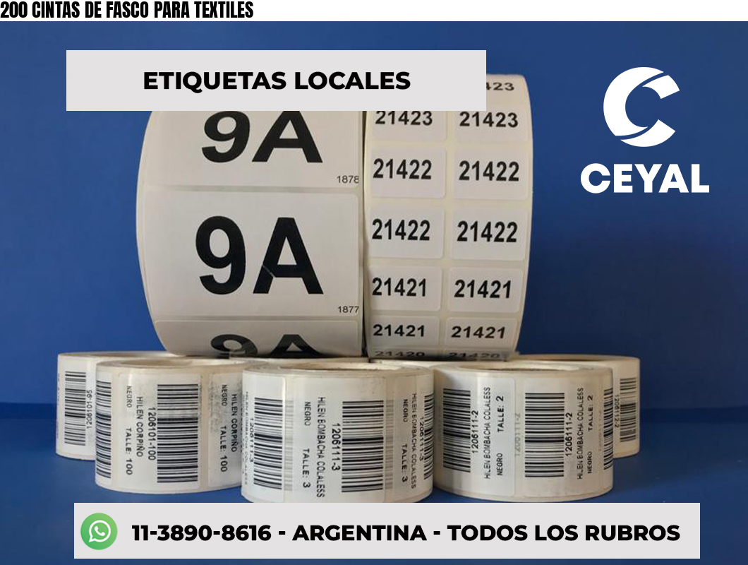 200 CINTAS DE FASCO PARA TEXTILES
