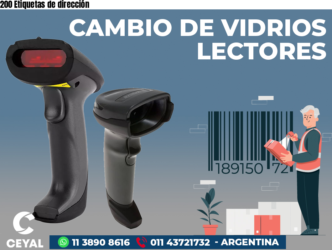 200 Etiquetas de dirección