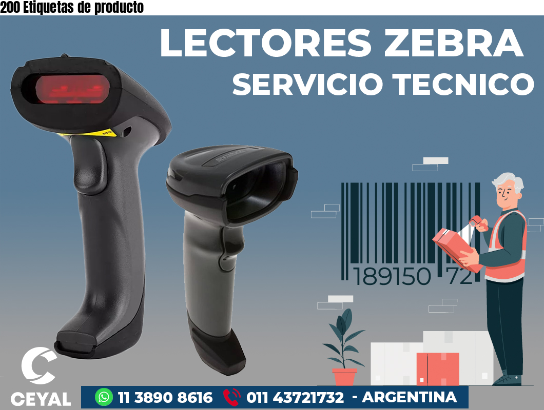 200 Etiquetas de producto