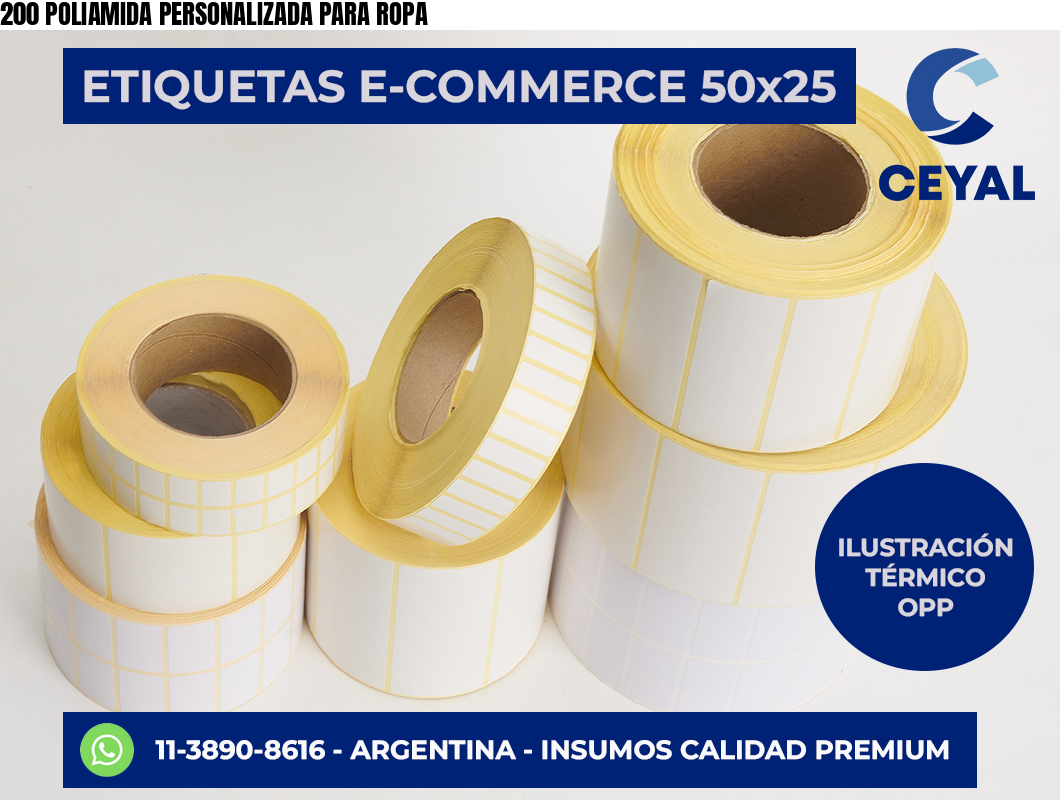 200 POLIAMIDA PERSONALIZADA PARA ROPA