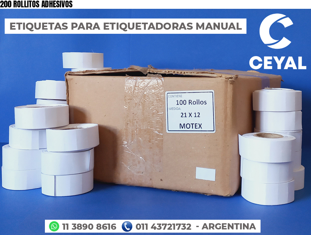 200 ROLLITOS ADHESIVOS