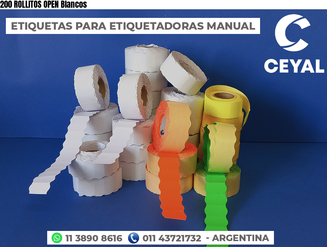 200 ROLLITOS OPEN Blancos
