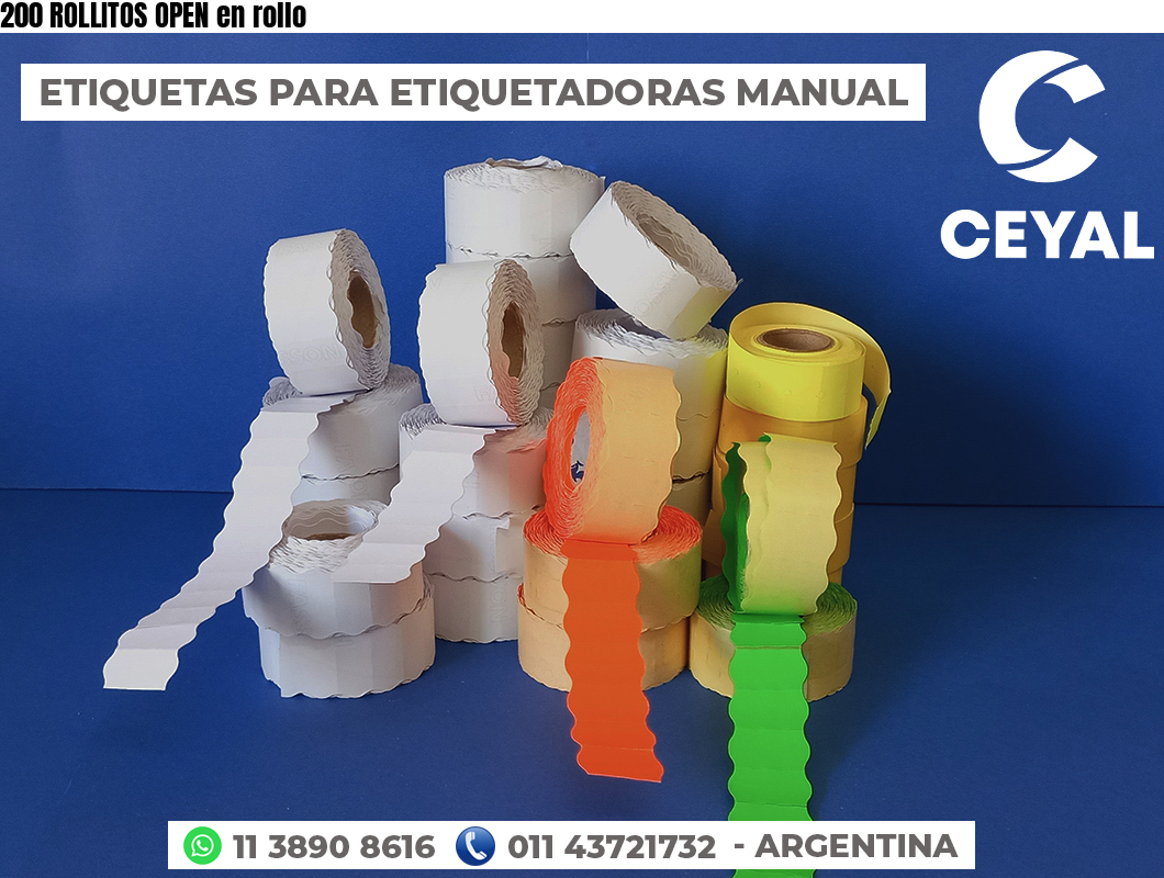 200 ROLLITOS OPEN en rollo