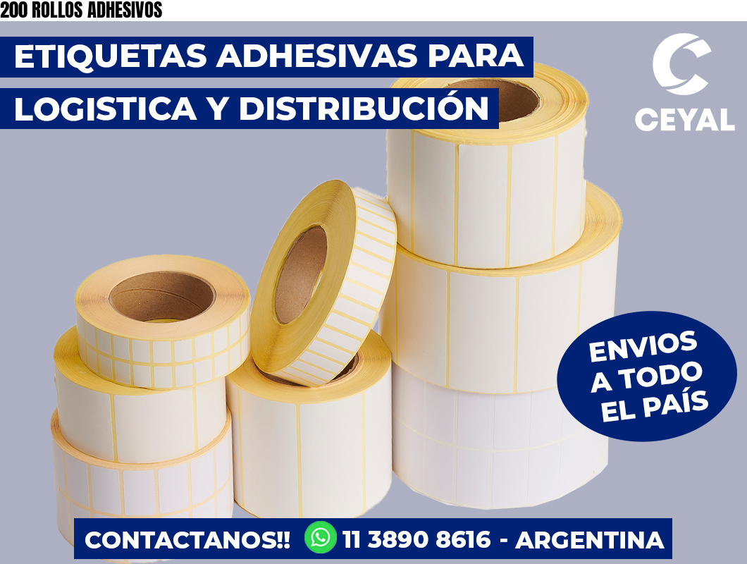 200 ROLLOS ADHESIVOS