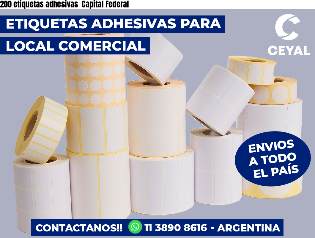 200 etiquetas adhesivas Capital Federal