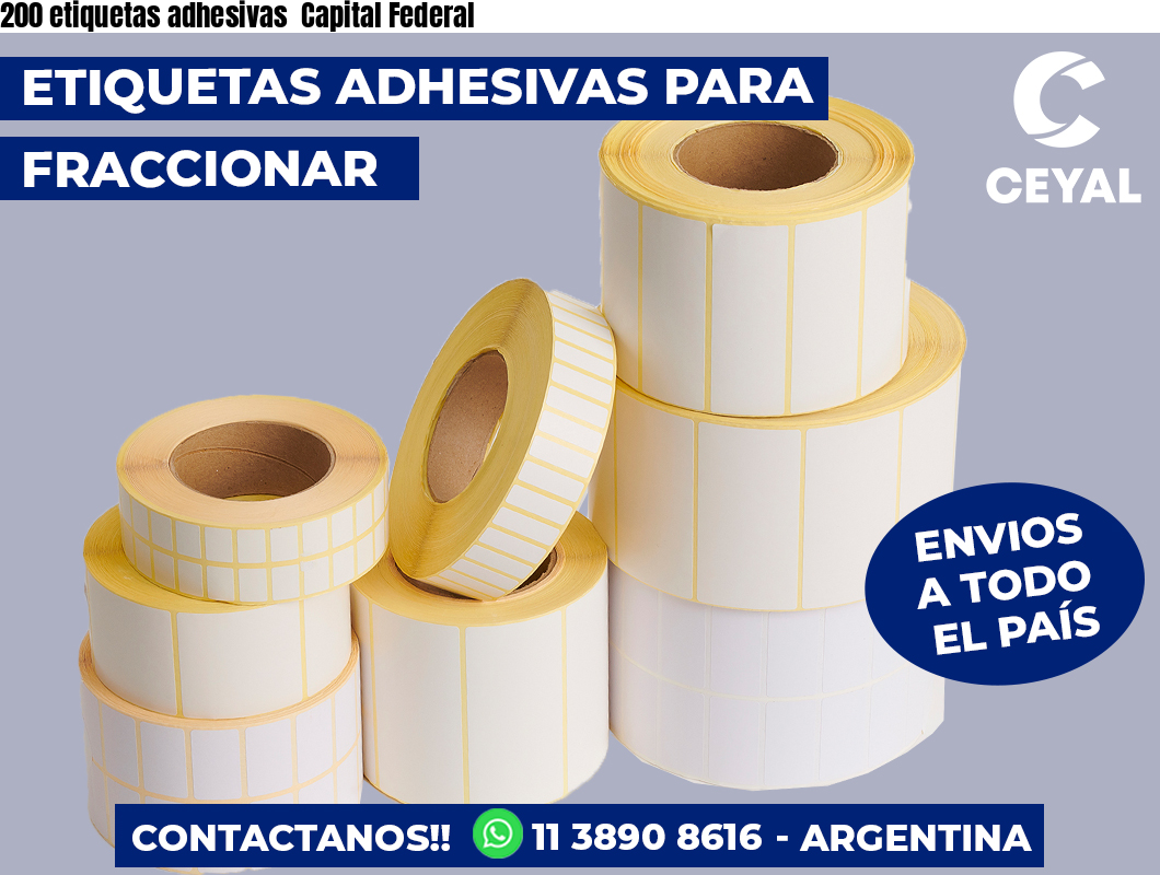 200 etiquetas adhesivas Capital Federal