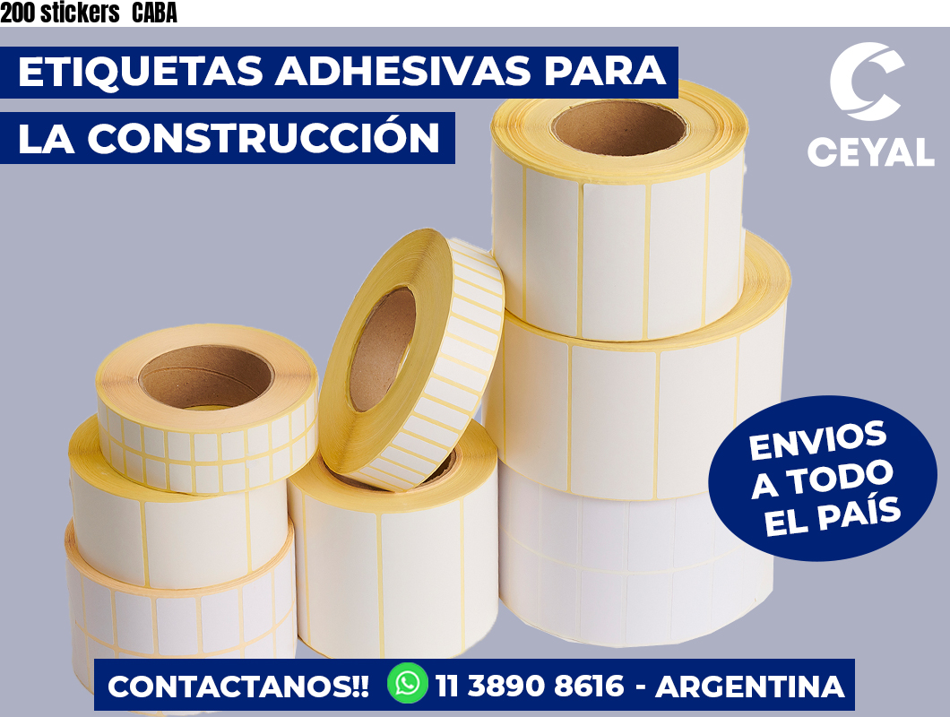 200 stickers CABA