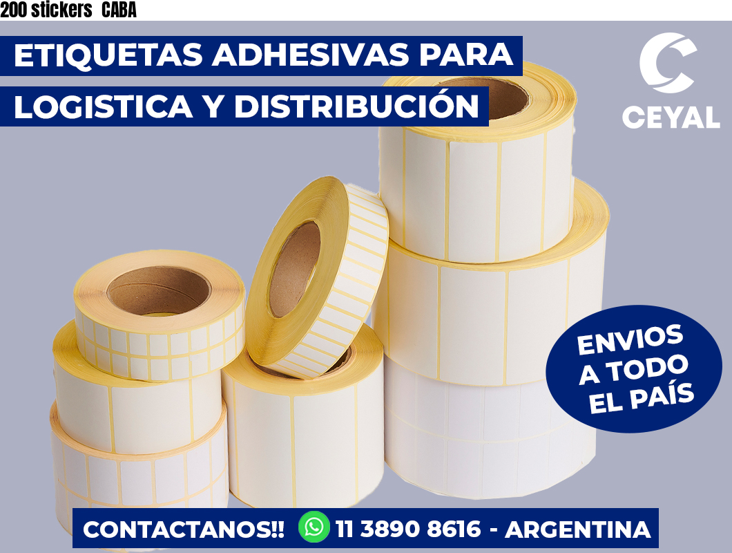 200 stickers  CABA
