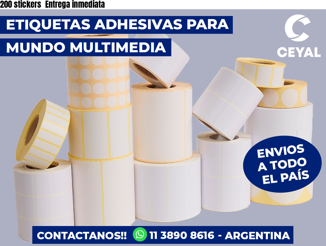 200 stickers Entrega inmediata